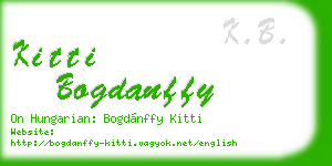 kitti bogdanffy business card